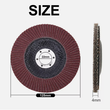 50Pcs Abrasive 5'' 125MM Metal Sanding Flap Disc Angle Grinder 80 Grit - salelink.co.nz