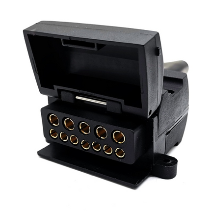 7 Pin Flat Male to 12 Pin Flat Female Trailer Adapter Caravan Connector - salelink.co.nz