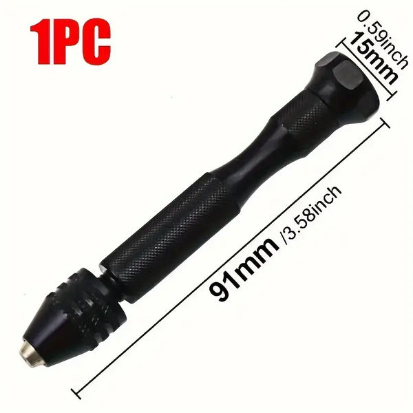 11pcs Mini Hand Drill Vise Hand Bits Twist Woodworking Set Precision Pin