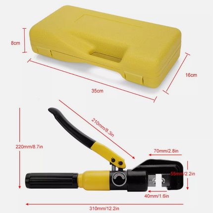 Hydraulic Crimping Tool 8 Ton Wire Force Terminal Crimper Cable 9 Dies 4-70mm - salelink.co.nz