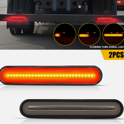 2x LED Tail Lights Trailer Stop Flowing Turn Signal Brake - salelink.co.nz