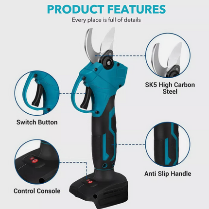 18V Cordless Pruning Shears Brushless Electric fits Makita Battery - salelink.co.nz