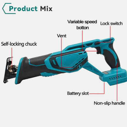 Saber Saw Reciprocating Saw Fits 18V Makita Battery - salelink.co.nz