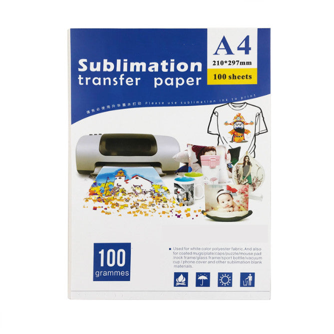 Sublimation Paper A4 Size - 100 Sheets Sublimation Paper
