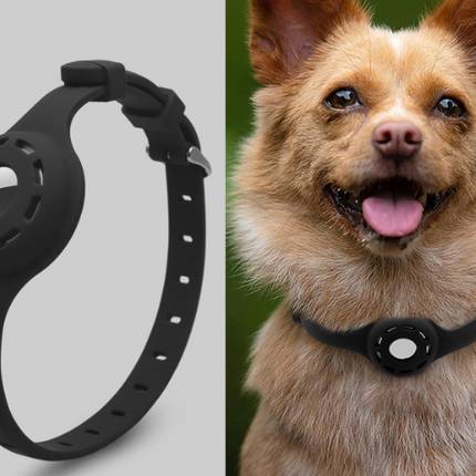 L For AirTag Pet Dog Cat Case GPS Tracking Collar Loop Holder - salelink.co.nz