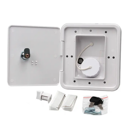 RV Gravity Water Inlet Hatch White Caravan Accessories Parts - salelink.co.nz