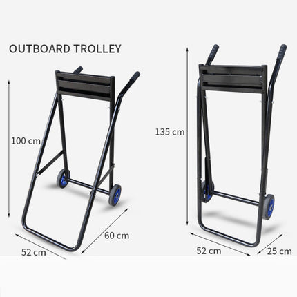 Outboard Motor Trolley Stand Transport Suits Up To 60Hp Engine Carrier Stand - salelink.co.nz