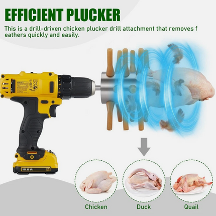 Chicken Plucker Drill Attachment, Stainless Steel Drill - salelink.co.nz