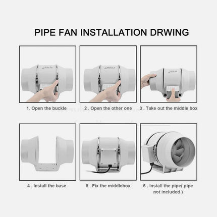 6inch Inline Extractor Fan Exhaust Duct - salelink.co.nz