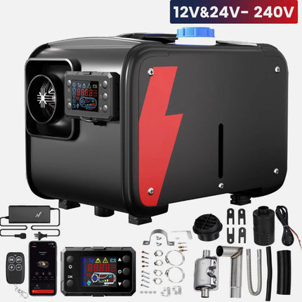 8KW Diesel Air Heater 12V 24V 240V Bluetooth App - salelink.co.nz