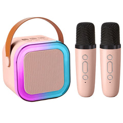 Karaoke Machine with 2 Microphones Bluetooth Speaker - salelink.co.nz