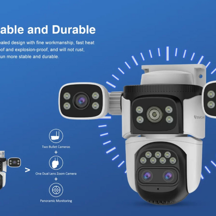 Outdoor Security Camera Four Lens - salelink.co.nz