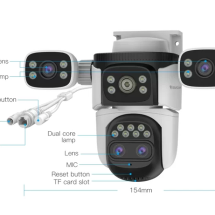 Outdoor Security Camera Four Lens - salelink.co.nz