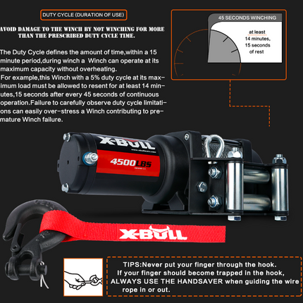 X-BULL Electric Winch 4500LBS