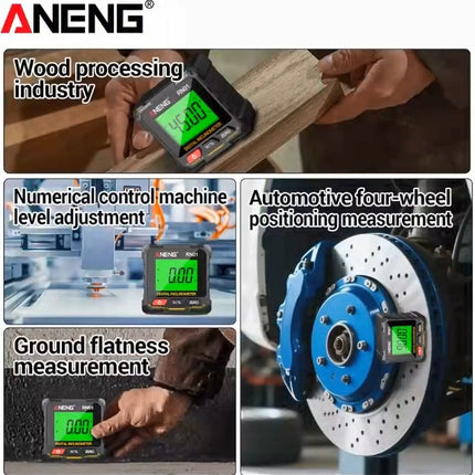 360 Digital Angle Finder Magnetic Inclinometer Mini Protractor Slope Level Gauge