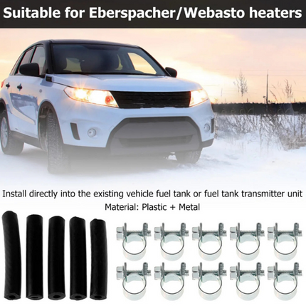 For Webasto Eberspacher Diesel Heater Inline Fuel Filter Hose Clip Pipe Line Kit