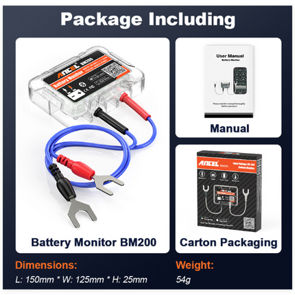 ANCEL 12V Car Battery Tester