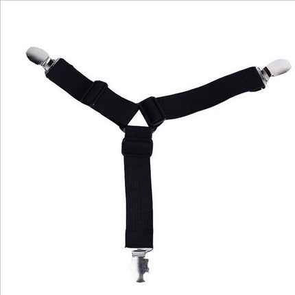 4pcs Triangle Fitted Sheet Strap Clips Grippers Mattress Bed Suspenders Holder - salelink.co.nz