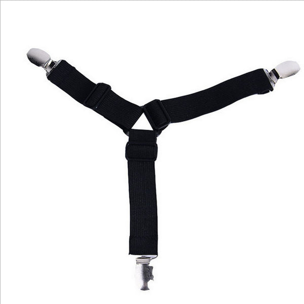 4pcs Triangle Fitted Sheet Strap Clips Grippers Mattress Bed Suspenders Holder