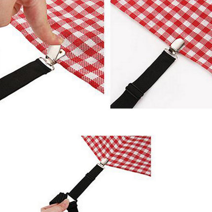 4pcs Triangle Fitted Sheet Strap Clips Grippers Mattress Bed Suspenders Holder - salelink.co.nz