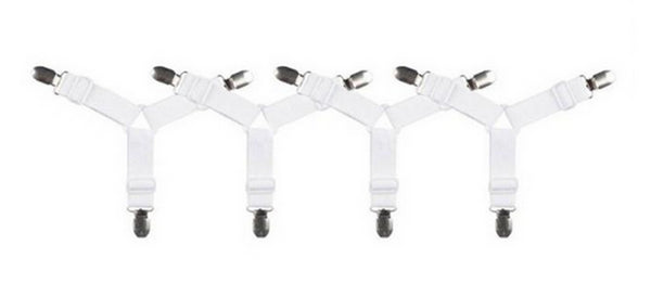 4pcs Triangle Fitted Sheet Strap Clips Grippers Mattress Bed Suspenders Holder