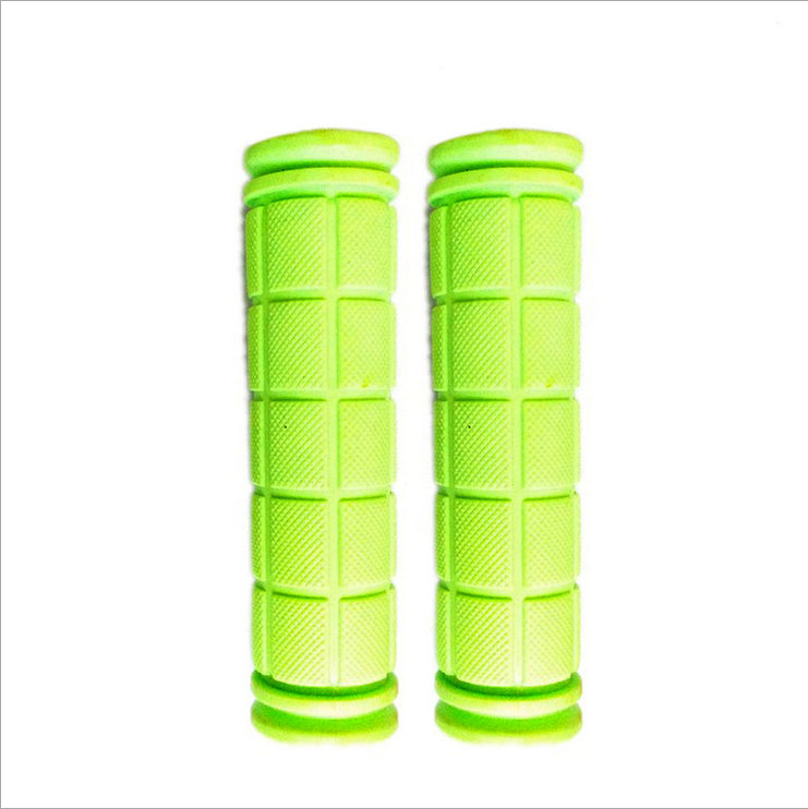 GREEN 1Pair Non-slip Mountain Bike Cycling Bicycle Soft Durable Rubber Handlebar Grips