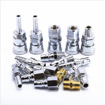 18pcs Air Hose Fittings Nitto Type Male Coupler Compressor Couplings Air Tools