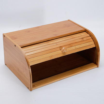 Bamboo Bread Bin Storage Box - salelink.co.nz