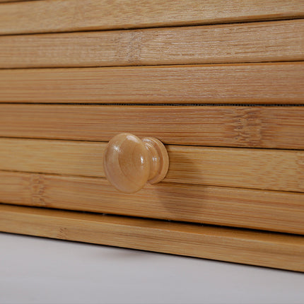 Bamboo Bread Bin Storage Box - salelink.co.nz