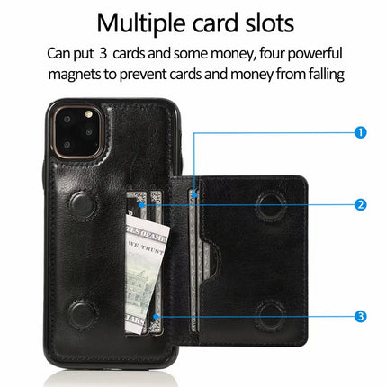 iPhone 11 Pro Max Case Wallet - Black
