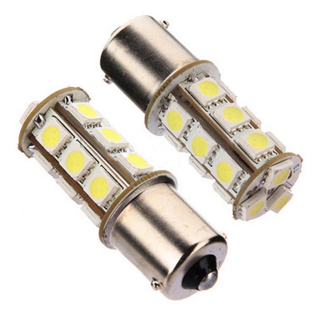 2X 18 Led Brake Reverse Turn Stop Tail Light Bulb 1156 BA15S Car White Globe - salelink.co.nz