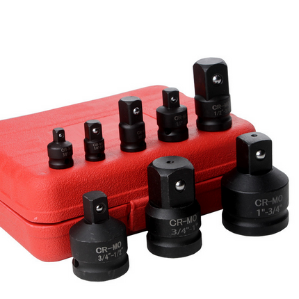 8pc Impact Socket Adaptor Set Ratchet Increaser Reducer Convertor 1/4''-1" Drive