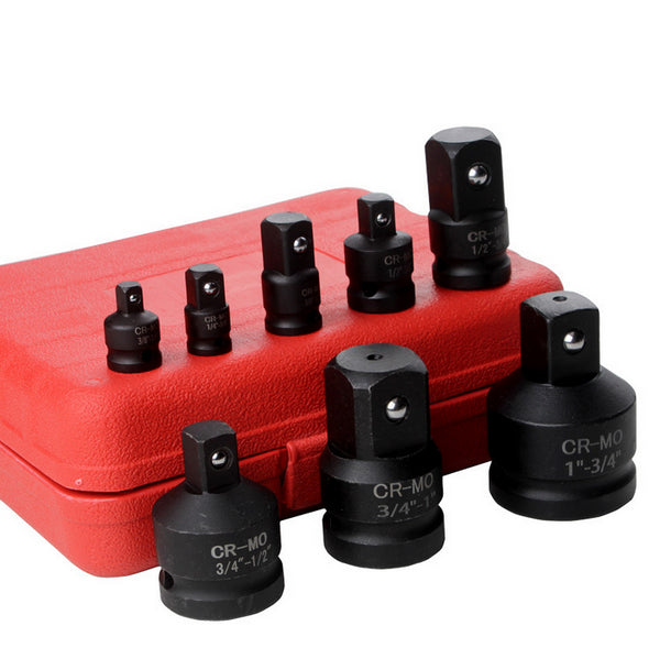 8pc Impact Socket Adaptor Set Ratchet Increaser Reducer Convertor 1/4''-1