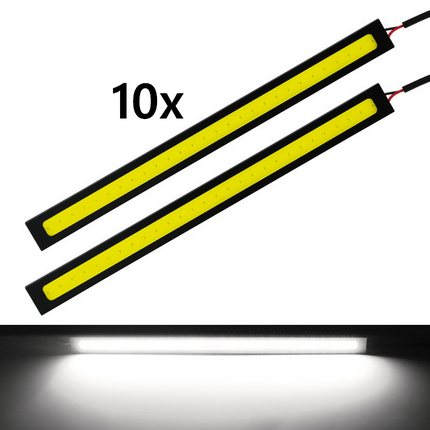 10X 12V White LED Strip Lights Bars Camping Caravan Boat Car COB - salelink.co.nz