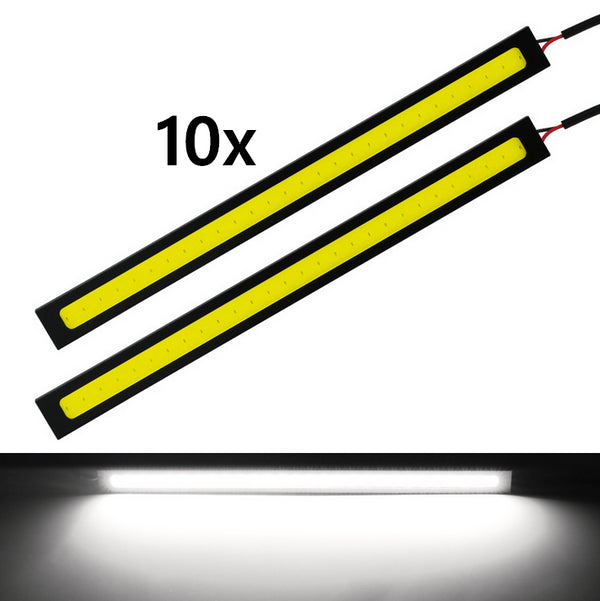 10X 12V White LED Strip Lights Bars Camping Caravan Boat Car COB