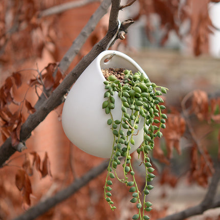 White Plant Pot Ceramic Planter - salelink.co.nz