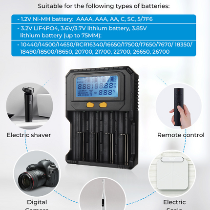 Smart Battery Charger 4 Slots