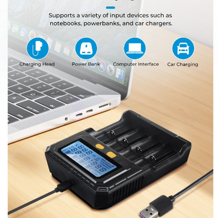 Smart Battery Charger 4 Slots