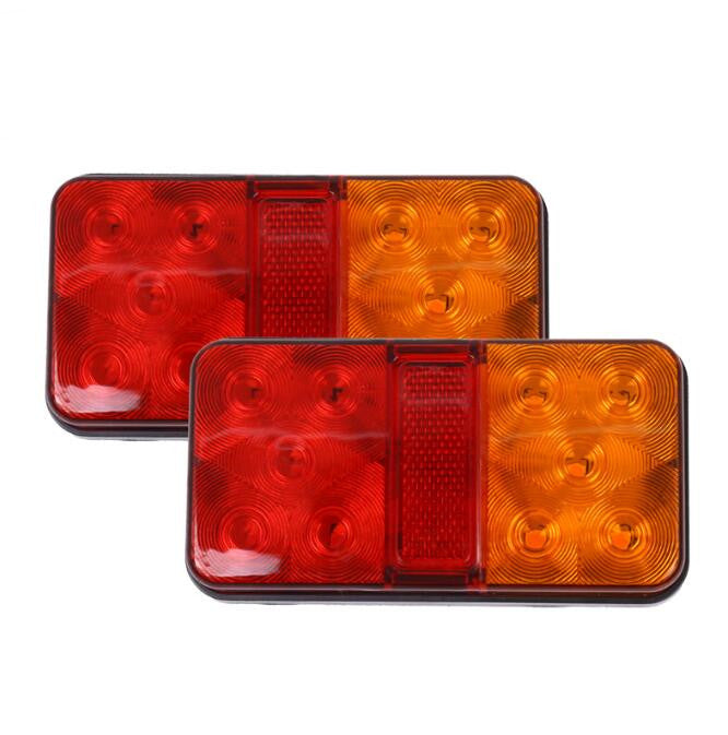 A Pair 12V 24V LED Tail Lights Lamp For Truck Trailer