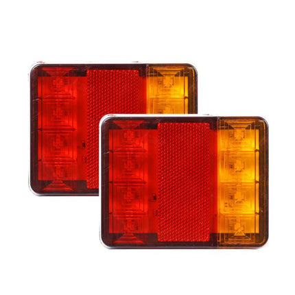 A Pair 12V 24V LED Trailer Truck Tail Lights - salelink.co.nz