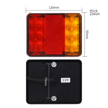 A Pair 12V 24V LED Trailer Truck Tail Lights - salelink.co.nz