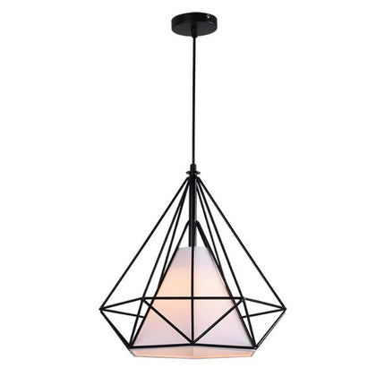 Pendant Hanging Light Lampshade Metal Diamond Black - salelink.co.nz