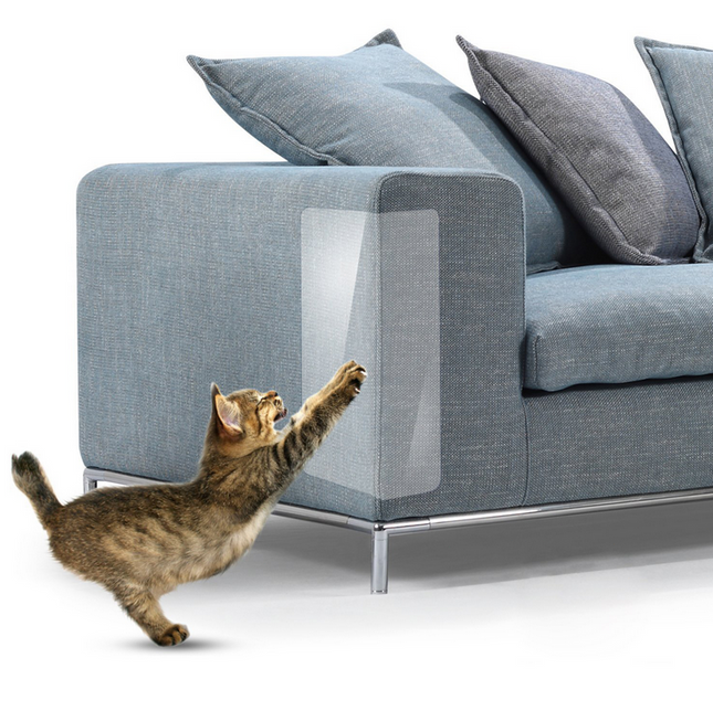 4PCS Pet Cat Anti Scratch Guard Mat Cat Scratching Post Furniture Sofa Protector - salelink.co.nz
