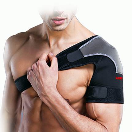 Left Shoulder Adjustable Support Brace Compression Strap Heat Patch Protection Sports - salelink.co.nz