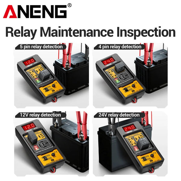 Automotive Car Relay Tester Digital Display Voltage Battery 4 5pin Relay 12/24V
