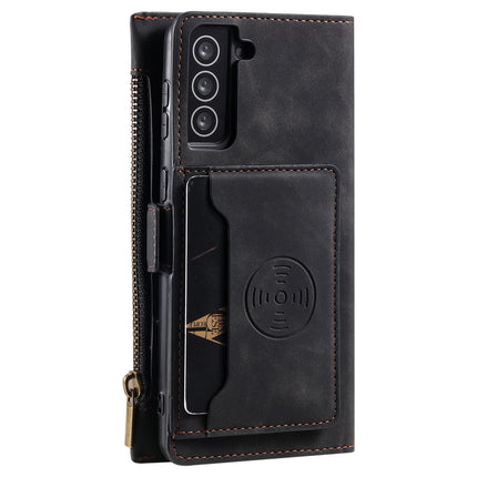 Samsung S21 Case Wallet Zipper - Black