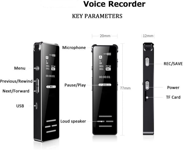 128GB Digital Voice Recorder