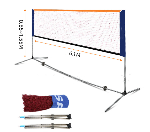 Portable Badminton Net Set 6.1m + Balls