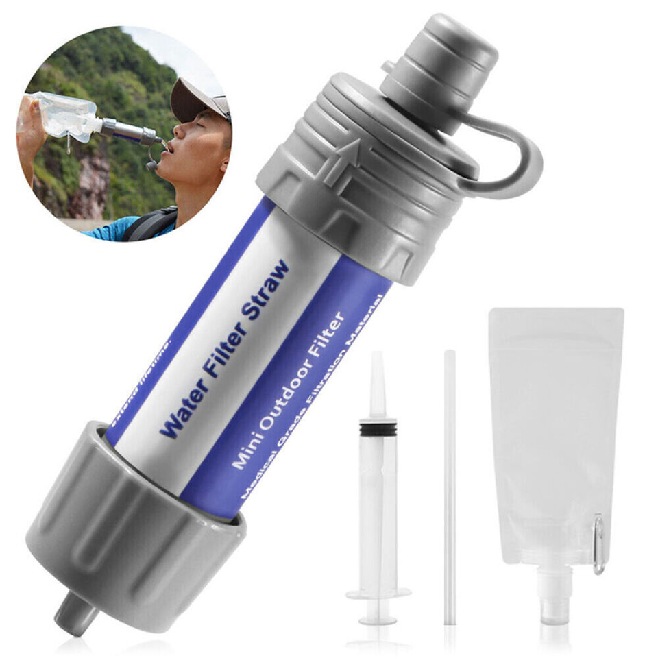 Portable Camping Hiking Mini Water Filter Straw Purifier