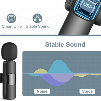 Microphone Dual Lapel Microphone for iPhone Ipad Android Pc